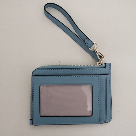 EUC! Kate Spade New York Schuyler Small Card Holder Wristlet Wallet Smokey Blue - Picture 13 of 13